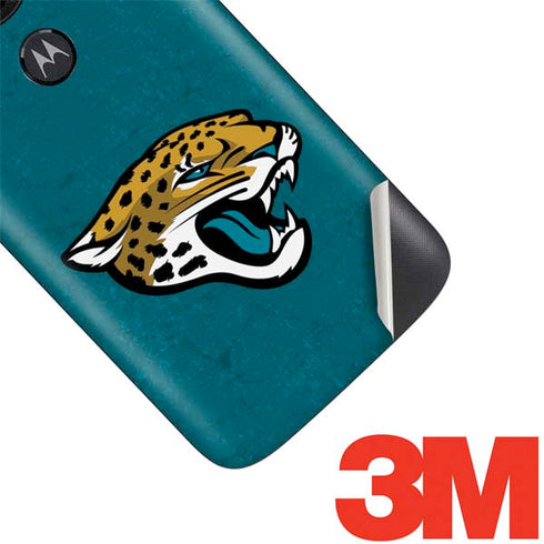 NFL Jacksonville Jaguars Teal Distressed Moto E5 Play Skin